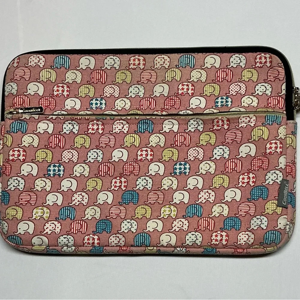 CoolBELL Elephant Print Laptop / iPad Protective Sleeve Approx. 14” x 10”